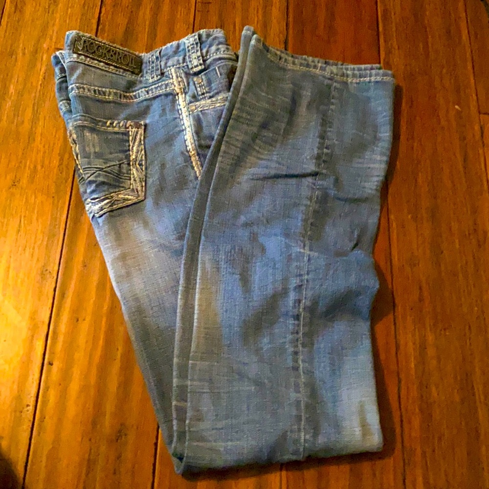 Rock and Roll Cowgirl Boyfriend Boot Cut Jeans